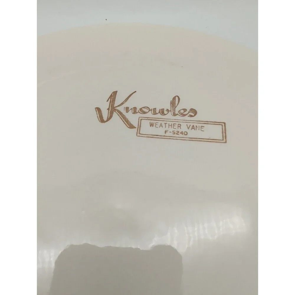 Weather Vane Edwin Knowles 10” Dinner Plates Set Of 3 Vintage MCM Retro Rooster